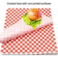 thumbnail image 4 of 100Pcs Checkered Dry Waxed Deli Paper Sheets with 24 Popcorn Favor Boxes, Grease Resistant Checkered Basket Liner, Red and White Sandwich Paper Wraps for Party, Picnic (11x10.2inch), 4 of 8