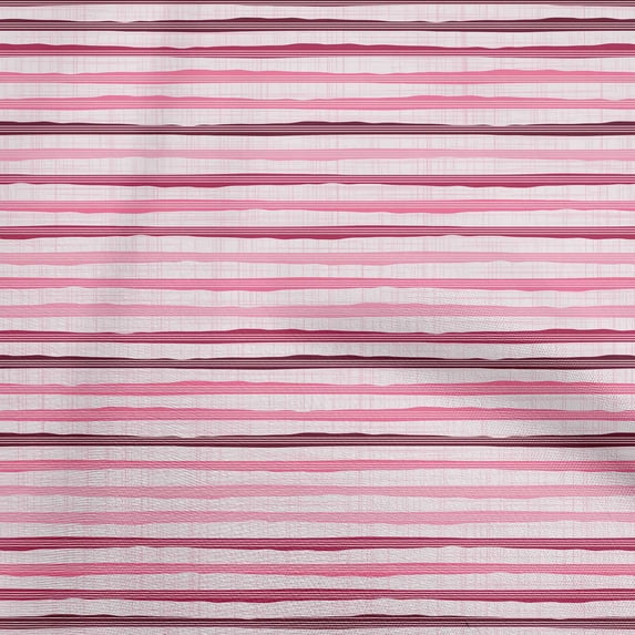 oneOone Georgette Viscose Pink Fabric Stripes Fabric For Sewing Printed Craft Fabric By The Yard 42 Inch Wide