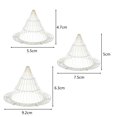 thumbnail image 6 of Xinyolin 5Pcs Plant Bottom Grid Breathable Cone Shaped Plastic Prevent Rotten Roots Bonsai Screen for Yard, 6 of 8