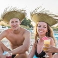 thumbnail image 4 of vlrwzc Hawaii Straw Hat Luau Beachcomber Sombrero Summer Themed Party Hat, 4 of 7