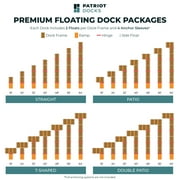 Patriot Docks Low-Profile Premium Floating Dock Section with Gray Poly Decking (D-32011)