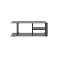 thumbnail image 6 of Black Entertainment Center, 17.8"H TV Stand with 4 Shelves and 4 Legs, 70-79 Inches MDF Solid Wood, 6 of 6