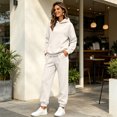 thumbnail image 6 of Stralyhd Two Piece Sets for Women Oversized Fleece Hoodies and Sweatpant Sweat Sets Workout Trendy Fall Tracksuits Sets Beige XXL, 6 of 6