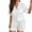 White, variant on ZZwxWA Women's Plus Size Silky Satin Pajamas Summer Short Sleeve Button up Pjs Lounge Sets Sleepwear