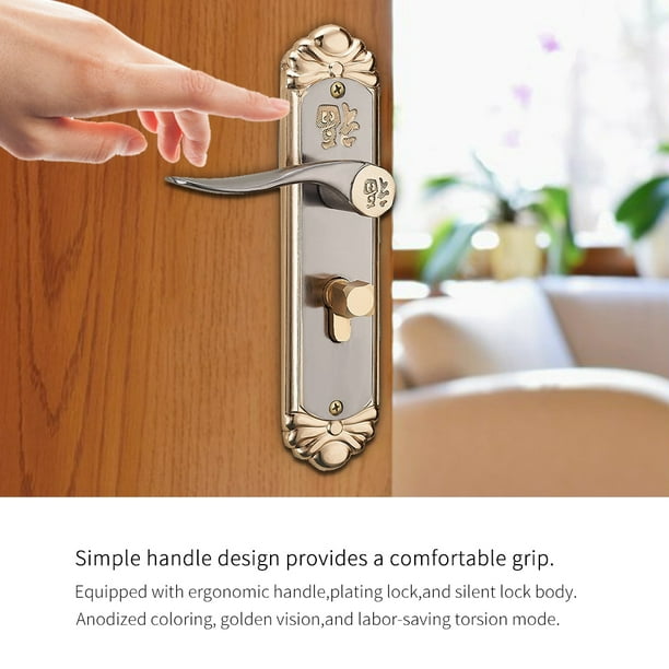 Serrure de porte intérieure LAFGUR Serrure de porte solide et durable pour  la chambre de dortoir à la maison de bureau 