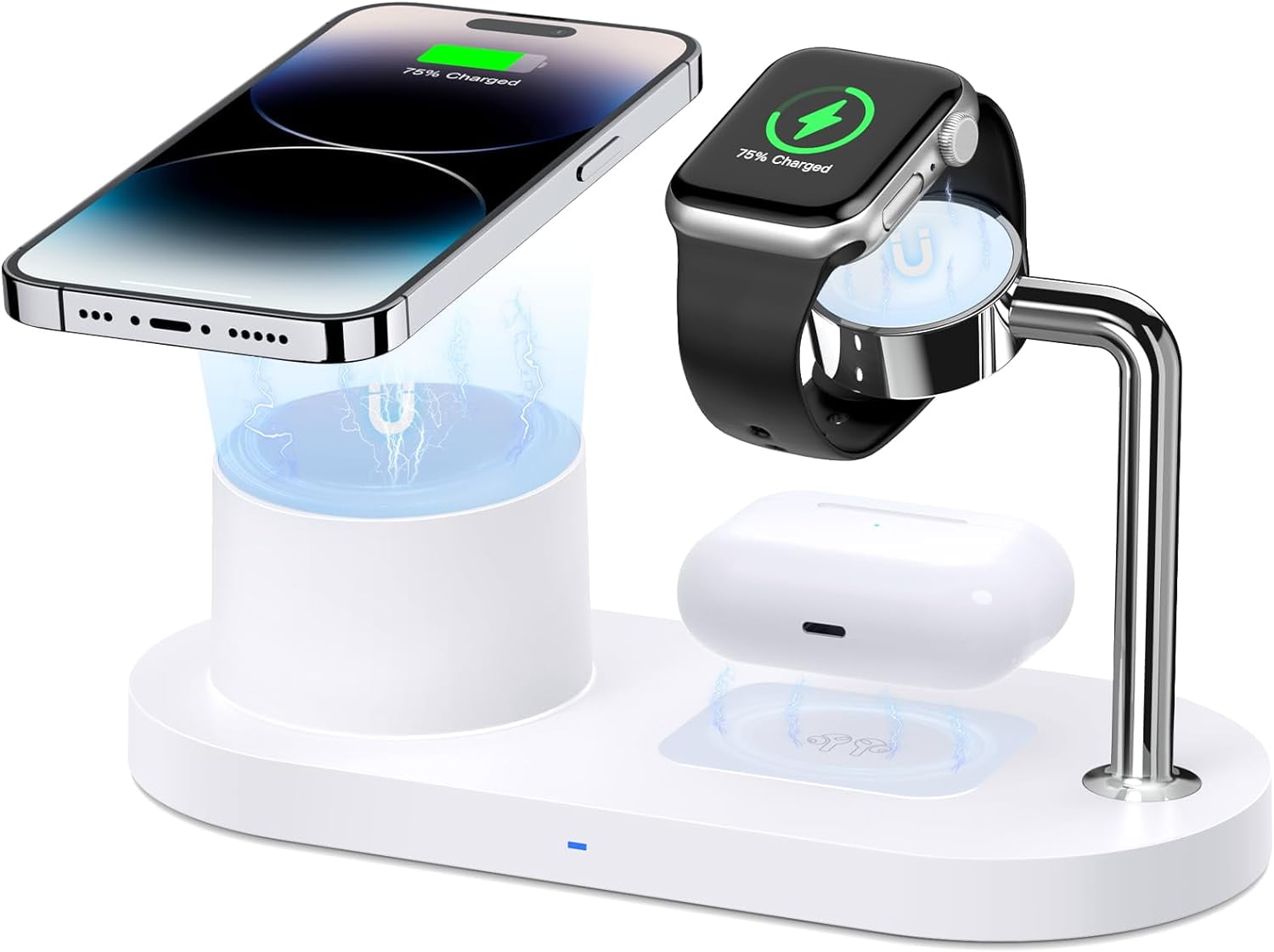ETEPEHI Wireless Charger Compatible for iPhone: 3 in 1 Magnetic Charging Station Compatible for iPhone iWatch & Airpods