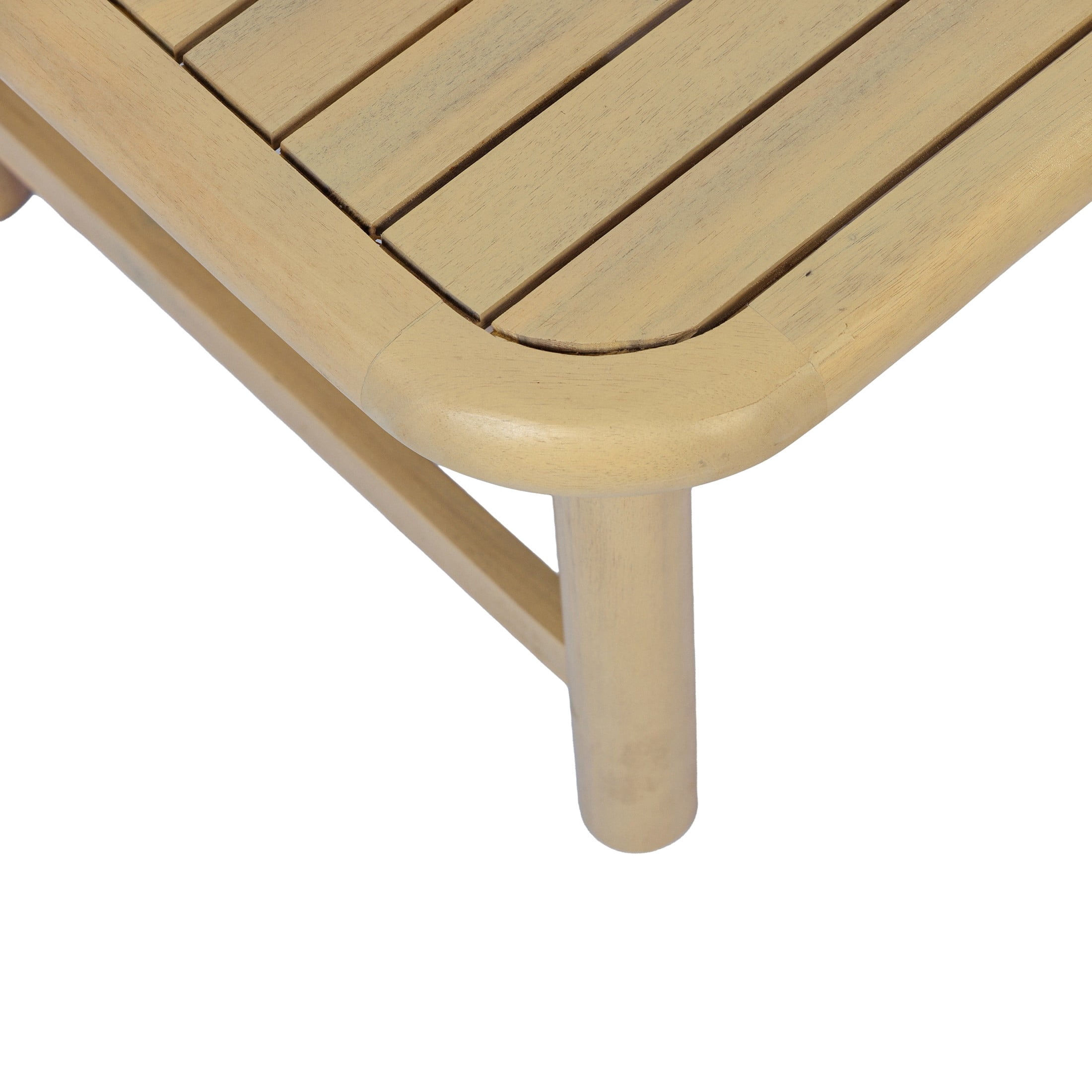 Christopher Knight Home 2-Piece Outdoor Patio Set, Acacia Wood Loveseat and Coffee Table, Light Teak+Beige