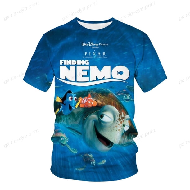 Camiseta de Disney para niños buscando a Nemo Dory, camiseta de dibujos animados para bebés, ropa de verano para niñas, top160 para niños Gao Jinjia LED