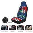 thumbnail image 6 of XYZCANDO USA Canada Mexico Car Seat Covers 2 Pcs Automobile Front Seat Covers for Men Protection Interior Accessories Compatible with Most Cars SUV and Sedan, 6 of 7