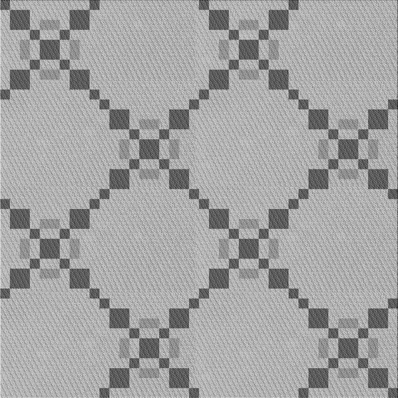 Ahgly Company Indoor Square Patterned Battleship Gray Area Rugs, 5' Square