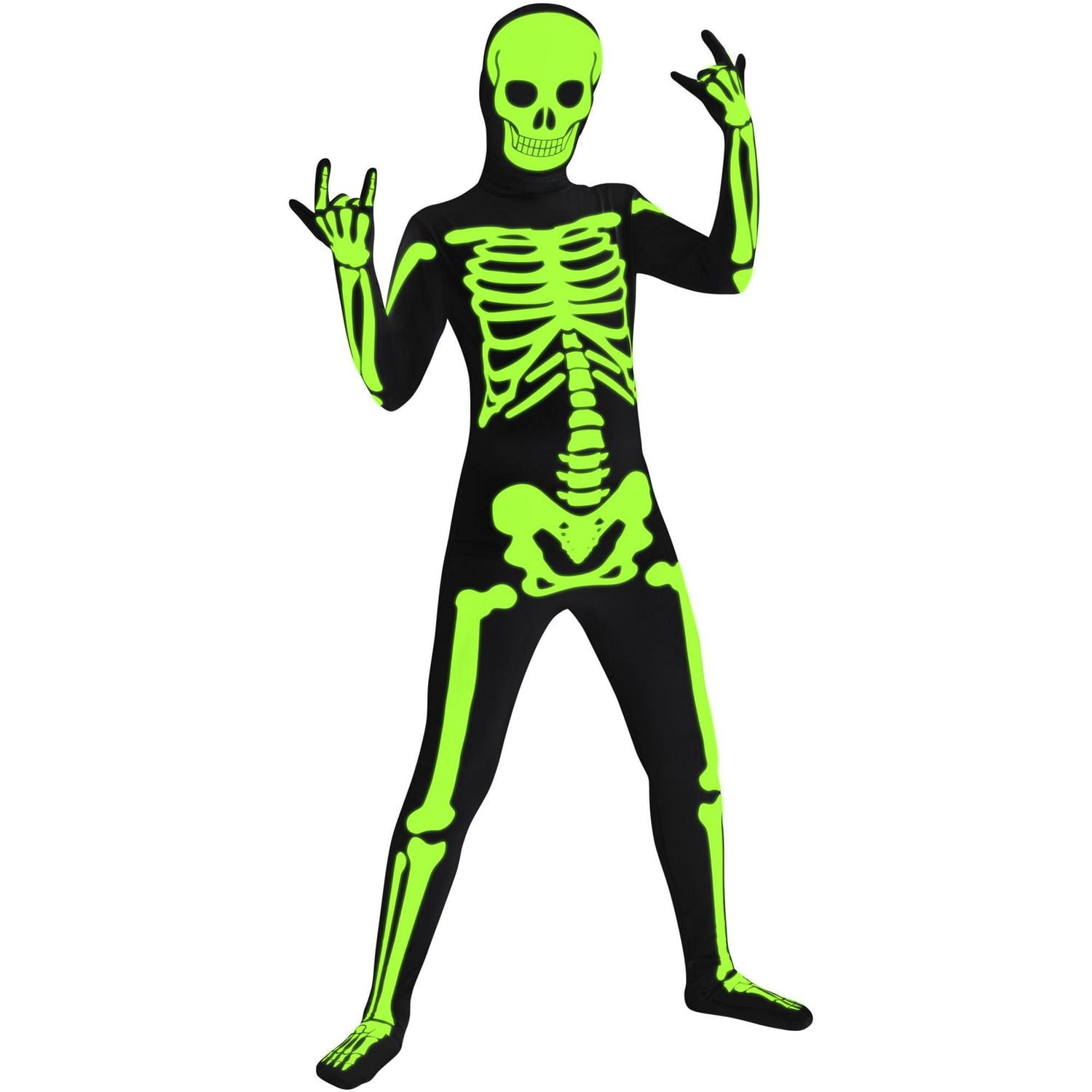 Morphsuits Costume d’Halloween seconde peau Squelette Lumineux pour enfants