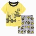 thumbnail image 3 of peqiut Toddler Boy Summer Clothes Outfits Kids 2T 3T 4T 5T 6T 7T Short Sleeve Graphic Shirt Shorts Set, 3 of 7