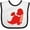 White and Black, variant on Inktastic Adorable Red Dragon Boys Baby Bib