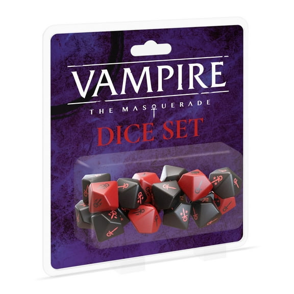Renegade Game Vampire: The Masquerade Red and Black Dice, 18 Pieces
