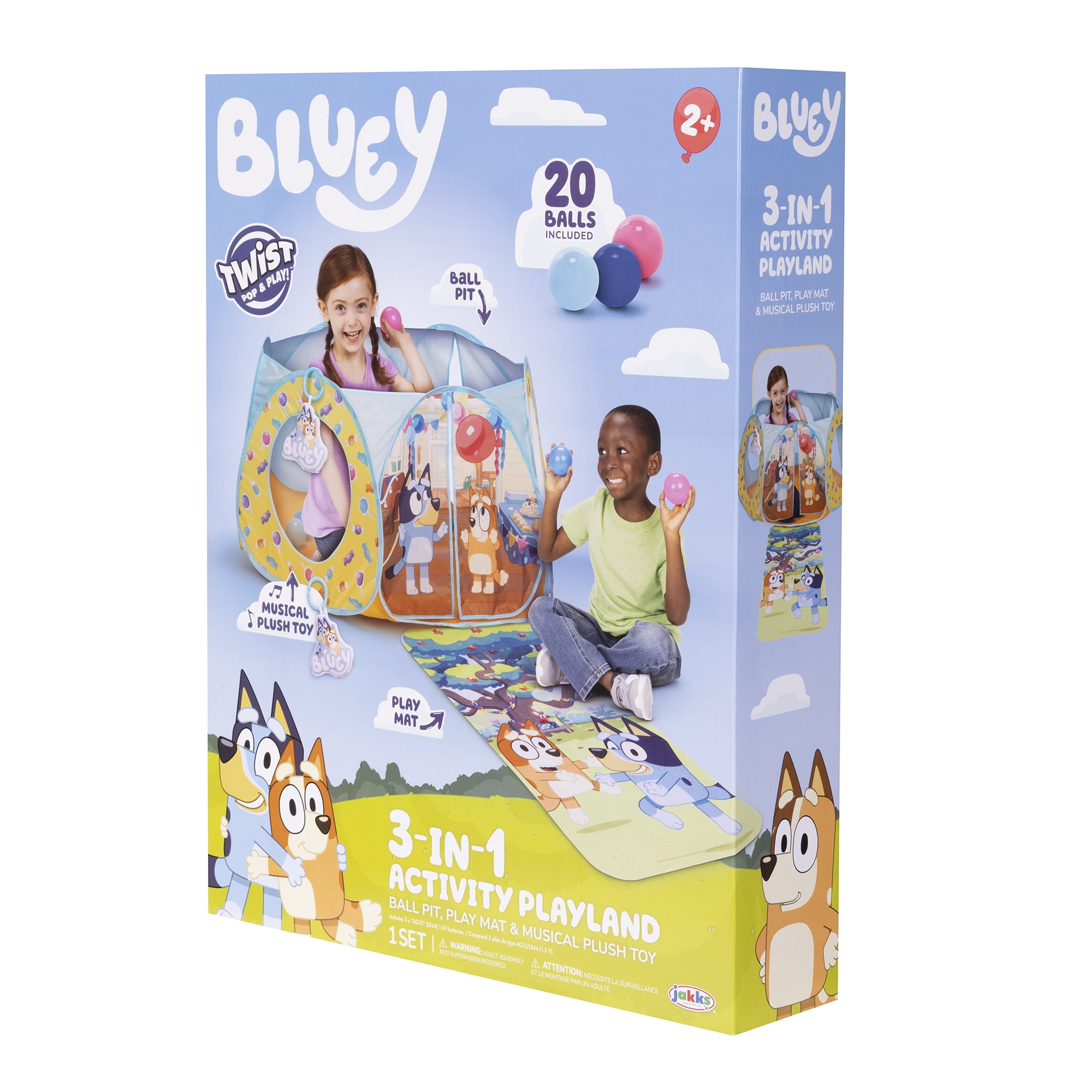 Bluey Indoor Ball Pit Arena with 20 Soft Flex Balls Electronic