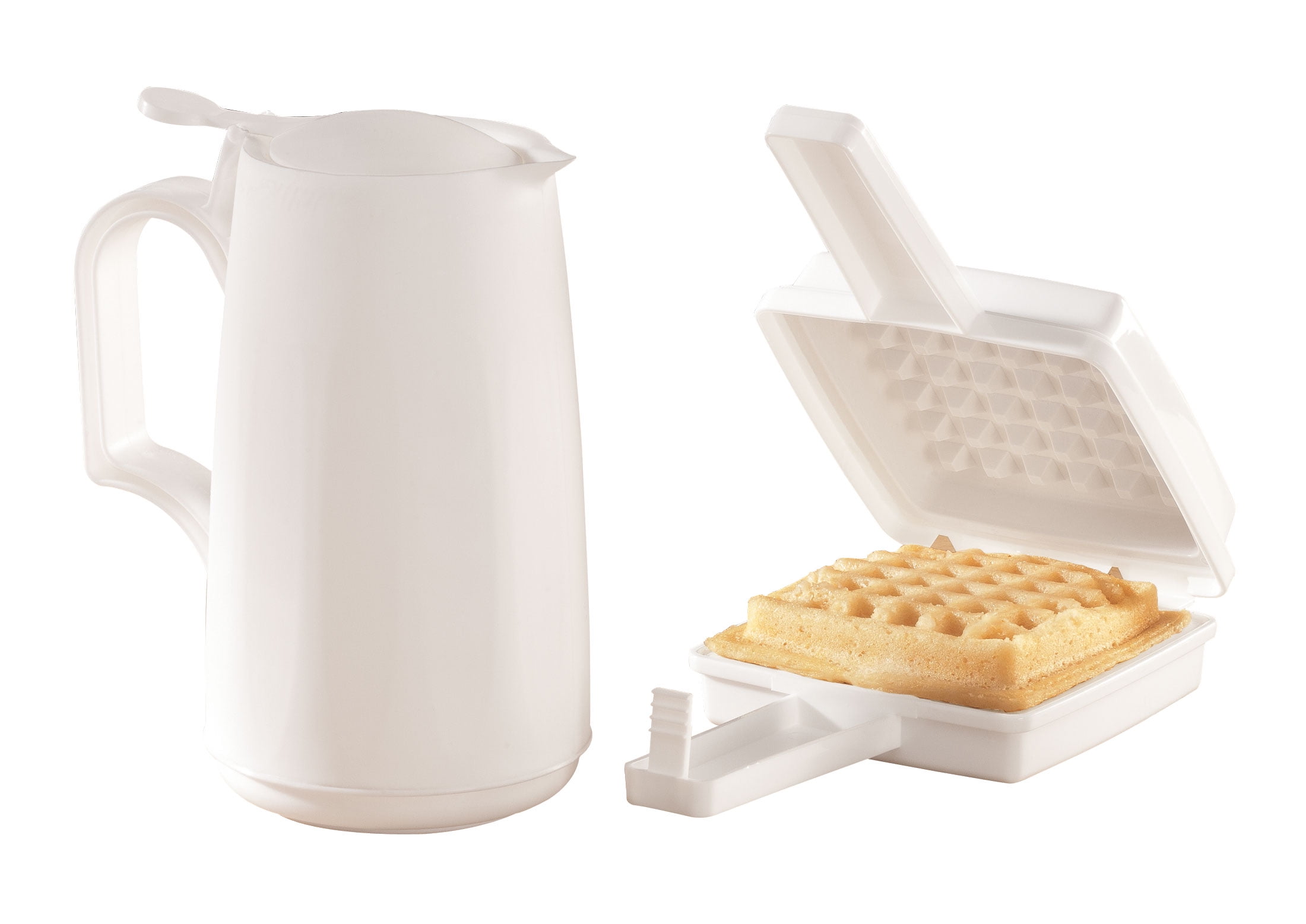 WalterDrake Microwave Waffle Maker and Syrup Dispenser