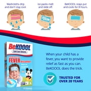 BeKoool Cooling Gel Sheets for Kids, Fever Discomfort Relief, 6 Count