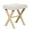 Linen Color-sand Legs, variant on Dycanpo Vanity Stool with Metal X Legs, Small Ottomans or Footstools for Makeup Room, Linen-Sand