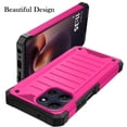 thumbnail image 5 of TJS Phone Case for Motorola Moto G Power 5G 2026 / Moto G Power 5G 2025, Tough Lined Design Hybrid Shockproof Protection Cover (Pink), 5 of 5