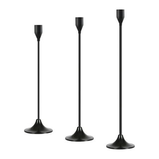 Nuptio Taper Candle Holders In Bulk Black Candlestick Holders Set of 6 
