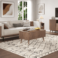 thumbnail image 6 of JOINICE Lift Top Coffee Table with Storage,Mid Century Modern Fluted Rectangle Center Table for Living Room,Walnut, 6 of 10