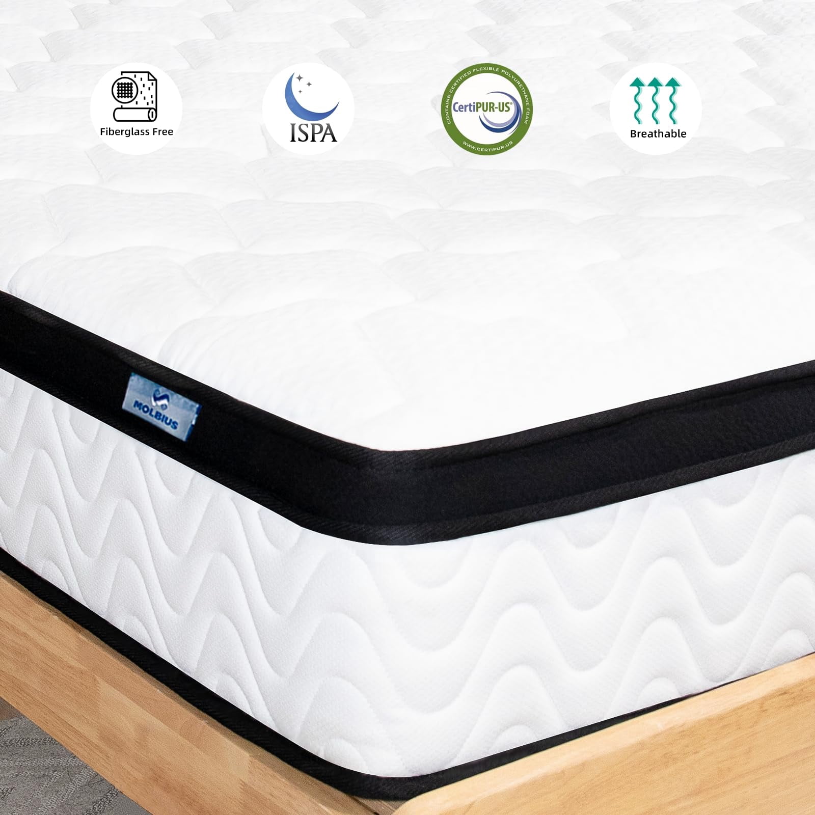 Full Mattress, 10 Inch Hybrid Mattress in a Box, Gel Memory Foam Mattress, Individually Wrapped Pocket Coils Innerspring Mattress, Support & Pressure Relief, Medium Firm Feel, 54"*75"