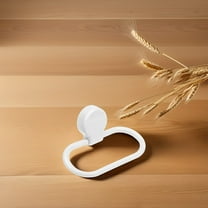 BESTYASH Bathroom Hand Towel Holder Towel Holder Ring Self-adhesive ABS White 1Pcs for Homeowners