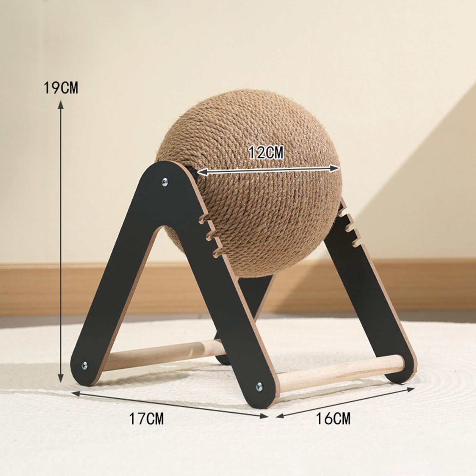 EHJRE Cat Scratching Ball, Interactive Wooden Scratching Toy, Pet Toy, Grinding Claw Protection, Sofa Floor, Entertainment for Kittens, House Cats S