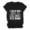 thumbnail image 1 of T-Shirt Décontracté à Manches Courtes Imprimé Lettre pour Femmes, 1 of 6