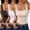 Beige, variant on 3PCS Black Tank Top for Women Tummy Control Shapewear Tank Top U Neck Slim Fit Body Shaper Cami Bra Sleeveless Seamless Compression Stretchy Bras Plus Size Workout Camisoles Tops Deep Red S