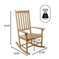 thumbnail image 7 of Seagrove Farmhouse Classic Slat-Back 350-LBS Support Acacia Wood Outdoor Rocking Chair, Teak Brown, 7 of 7
