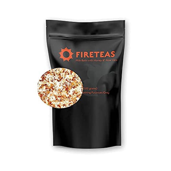 FIRETEAS Coconut Milk Bath, Honey Aloe Vera - Himalayan Salt, Dead Sea Salt, Epsom Salt, Coconut Milk Powder, Honey Granules Aloe Vera Extract Powder. Cleansing Detoxing.