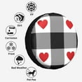 thumbnail image 6 of Kll Heart Black Buffalo Plaid Gingham Tire Cover,Universal Wheel Tire Cover For Trailer, Rv, Suv, Truck,Camper And Many Vehicle,(16 Inch), 6 of 7