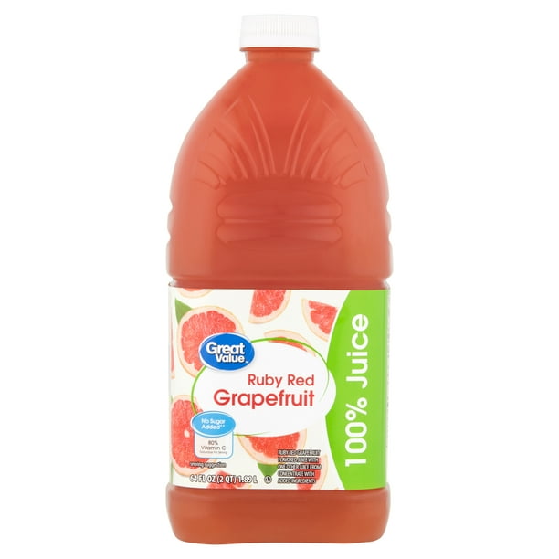 Great Value Ruby Red Grapefruit Juice, 64 Fl. oz