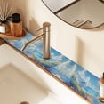 thumbnail image 2 of Yayeee Faucet Mat for Kitchen Sink 14.7" Diatomite Long Splash Guard Pad, Crystal Ocean, 2 of 7