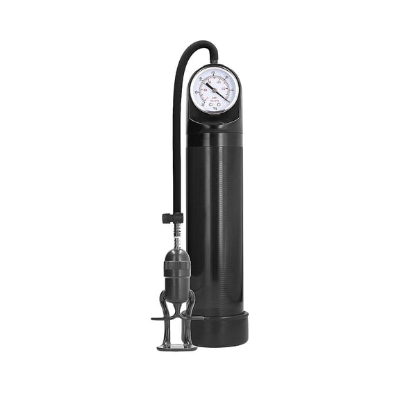 Pumped By Shots Deluxe Penis Pump for Men With Advanced PSI Gauge, Black
