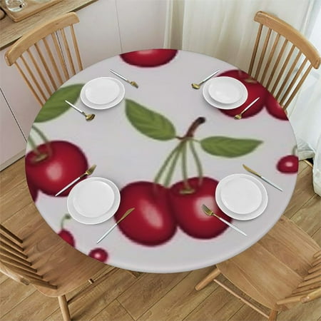

Vinyl Table Cover Elastic Edged Dot Tablecloths Heavy Fitted