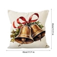 thumbnail image 3 of Fundas de almohada navideñas de 45 x 45 cm, decoración navideña para fiestas de invierno, sofá o sillón., 3 of 7