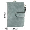 thumbnail image 4 of Womens Small Leather Wallet, RFID Bifold Ladies Wristlet with Card Slots id Window Zipper Coin Purse, 4 of 4