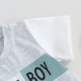 thumbnail image 6 of Bagilaanoe 2pcs Toddler Baby Boy Shorts Set Short Sleeve Letter Print T Shirt Tops + Shorts 6M 12M 18M 24M 3T Kids Casual Summer Clothes, 6 of 9