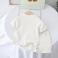 thumbnail image 4 of Infant Baby Boy Summer Clothes Set Solid Cotton Muslin Button-Down Shirt and Shorts Set 2Pcs Baby Boys Cotton Summer Clothes Size 12M-5Y, 4 of 4