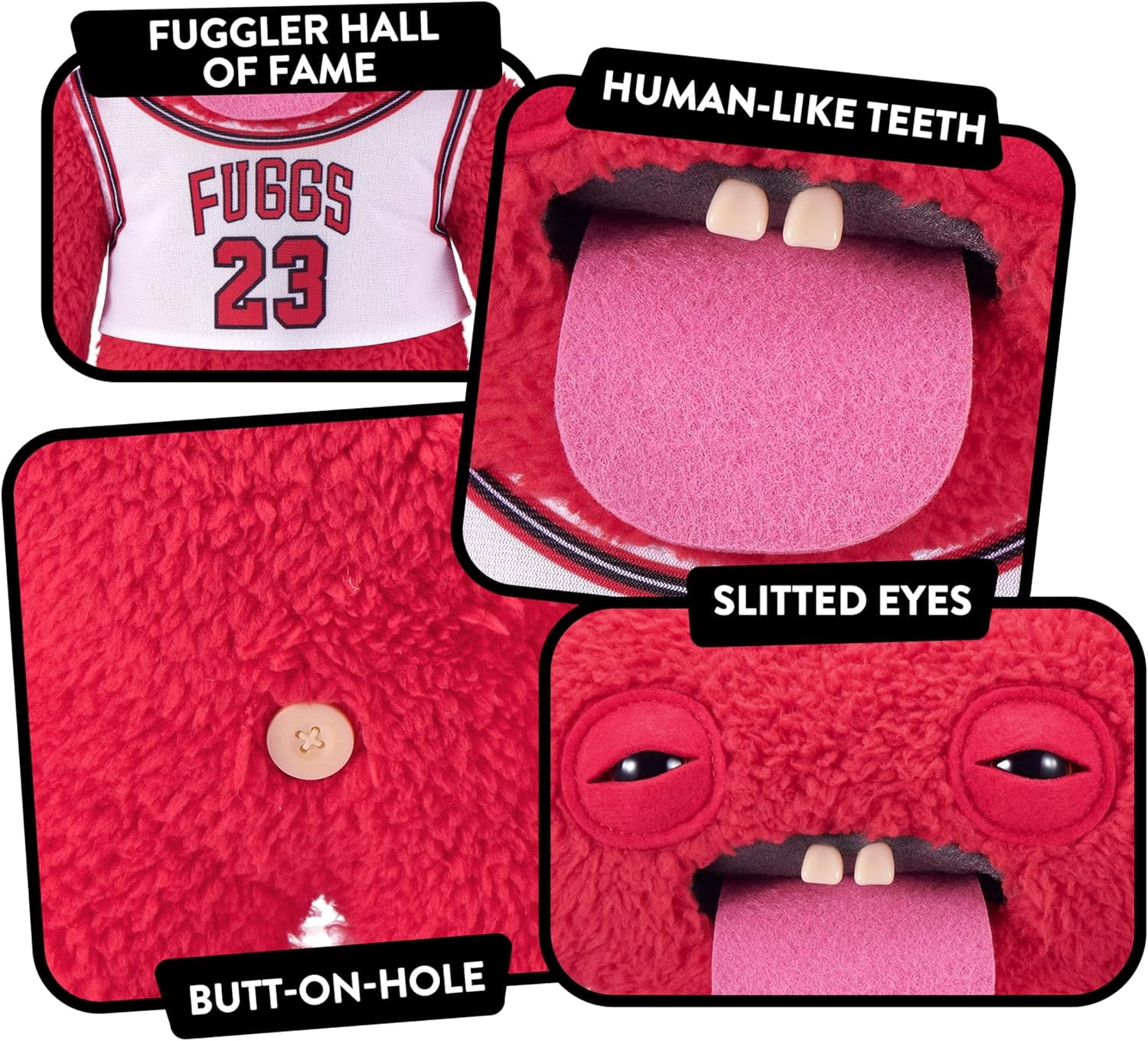 Fuggler Fugg Stars 9-Inch Plush Toy (Chunky Mcdunky) by ZURU  Funny Ugly Monster Stuffed Animal with Human-Like Teeth, Collectible Plush for Kids, Tweens, Teens, Adults & Plush Fans