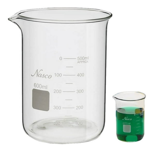 Beaker 600 ml Borosilicate Glass Cylinder Jewelry Plating Dental Laboratory