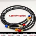 thumbnail image 3 of 1.8M 3 Set Black Anti-Explosion Refrigerant Tube for R12, R22, R134A, 404,502,HVAC Automotive Refrigerant Charging Kit, 3 of 8