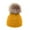 Yellow, variant on Eltusu Girls Beanies with Pompom, Ski Winter Stretch Warm Knit Hats Pink Size 1-6 T