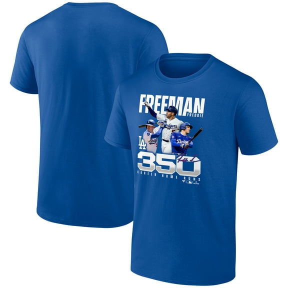 Men's Freddie Freeman Royal Los Angeles Dodgers 350 Career Home Runs T-Shirt