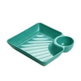 thumbnail image 1 of pitrice Dumpling Plate with Vinegar Space Snack Pastry Cookie Platter Japanese Style Divided Food Tray Sauce Dish Tableware Kitchen Green Green, 1 of 6