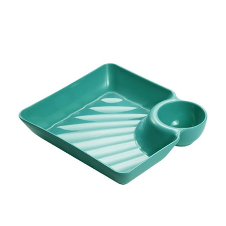

Dumpling Plate with Vinegar Space Pastry Platter Divided Tray Tableware