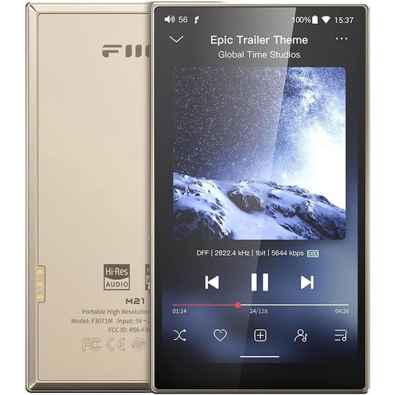 FiiO M21 Android 13 Portable Music Player MP3 Snapdragon 680 4* CS43198 DAC Chips Hi-Res Audio DSD Bluetooth LDAC (Titanium Gold)