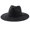 Black, variant on Stylish Oversized Brim Sun Hat With Heart Detail Polyester Fabric For Outdoor